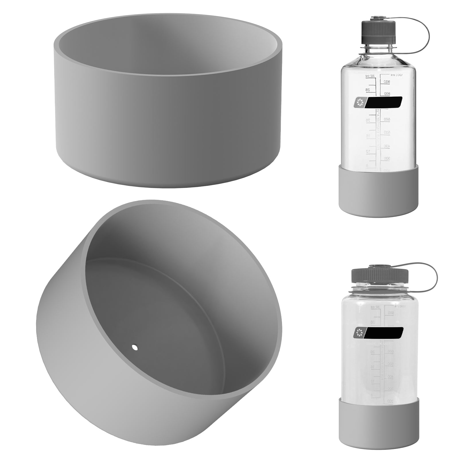 Linkidea Borsa per bottiglia d'acqua compatibile con Smartwater, Crystal Geyser, bottiglie usa e getta Arrowhead, in neoprene isolato con clip, per zaino (Nero
