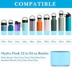 Linkidea 2 Pack Water Bottle Boot Compatible with Hydro Flask Wide Mouth 12oz/14oz/16oz/18oz/20oz, Silicone Bottle Bottom Sleeve Bumper Protector (Sky Blue)