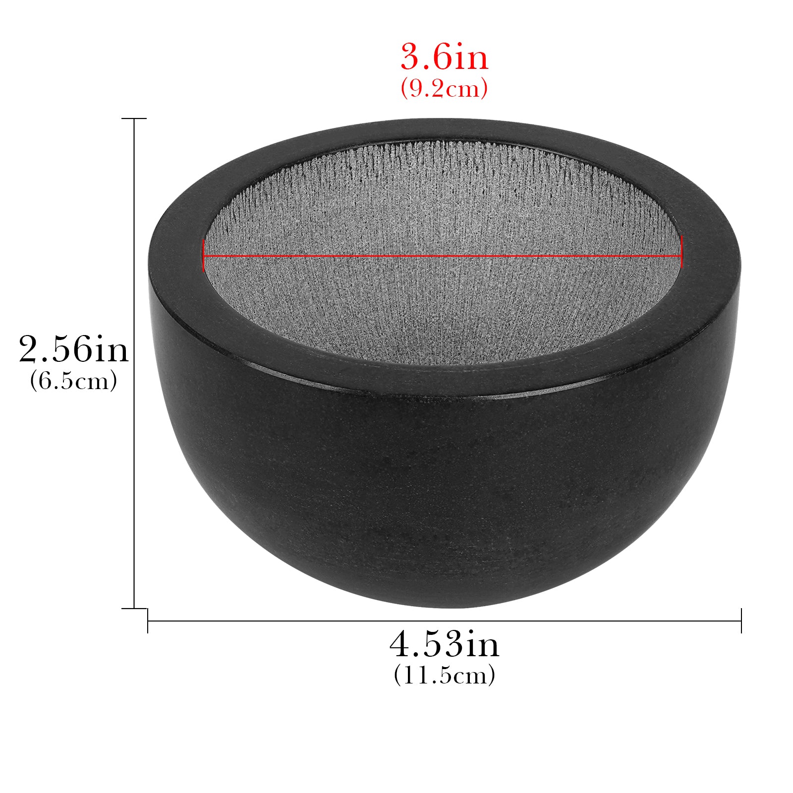 Linkidea Marble Shaving Soap Bowl, 100% Natural Marble with Interior Grooves for Maximum Lather, Heat Retaining Stone Provides a Luxurious Hot Shave Experience, Gift for Husband, Dad (Black)