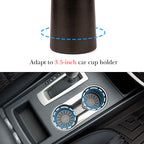 Extra Large Sunglasses Stand Compatible with Car Cup Holder, Plush Lined Vegan Leather Eyewear Storage, Scratch Protection (Brown)