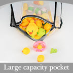 Linkidea 2 Pack Travel Mesh Bathroom Storage Bags, Portable Hanging Organizer Pouches with Suction Cup Hooks, Large Capacity for Toiletries, Bath Accessories, Shower, Camping, RV, Grey