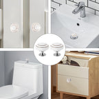 Linkidea Toilet Tank Top Flush Button Helper, Toilet Top Push Button Aid, Compatible with Dual/Single Top-Button Toilets, Easy Press Flush Attachment Extender for Long Nails (2 Pack, White)