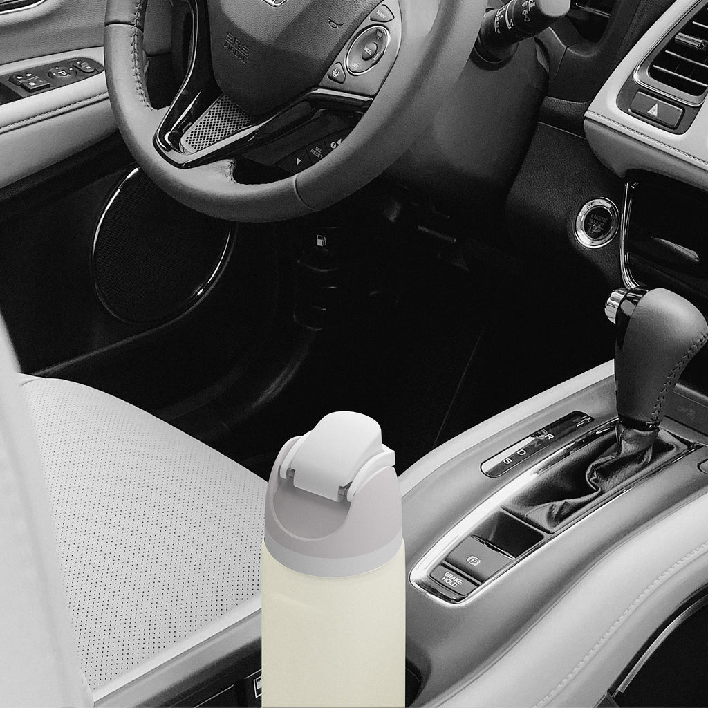 Linkidea Silicone Water Bottle Sleeve Compatible with Owala FreeSip 24oz, Anti-Slip Protector Waterbottle Boot, Bottle Bumper Cover, Off White
