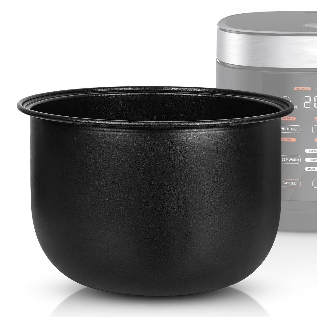 Linkidea Rice Cooker Aluminum Alloy Inner Pot Compatible with Tiger JBV-A18U-W, COSORI CRP-R501IP-KUS, Dishwasher Safe, Replacement Bowl