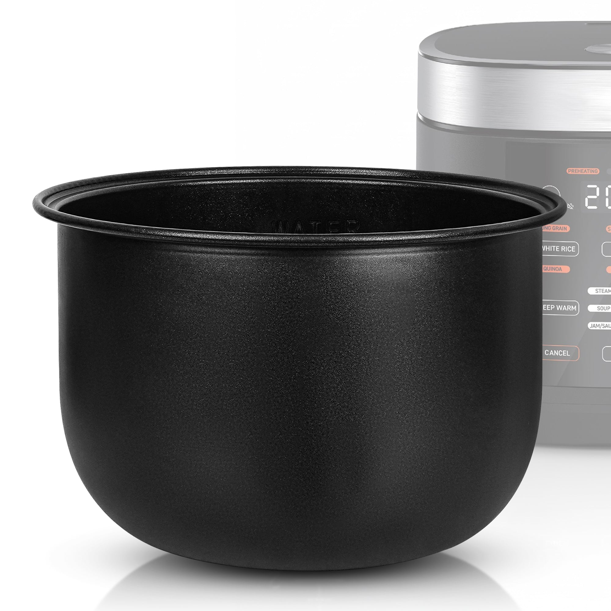 Linkidea Rice Cooker Aluminum Alloy Inner Pot Compatible with Tiger JBV-A18U-W, COSORI CRP-R501IP-KUS, Dishwasher Safe, Replacement Bowl