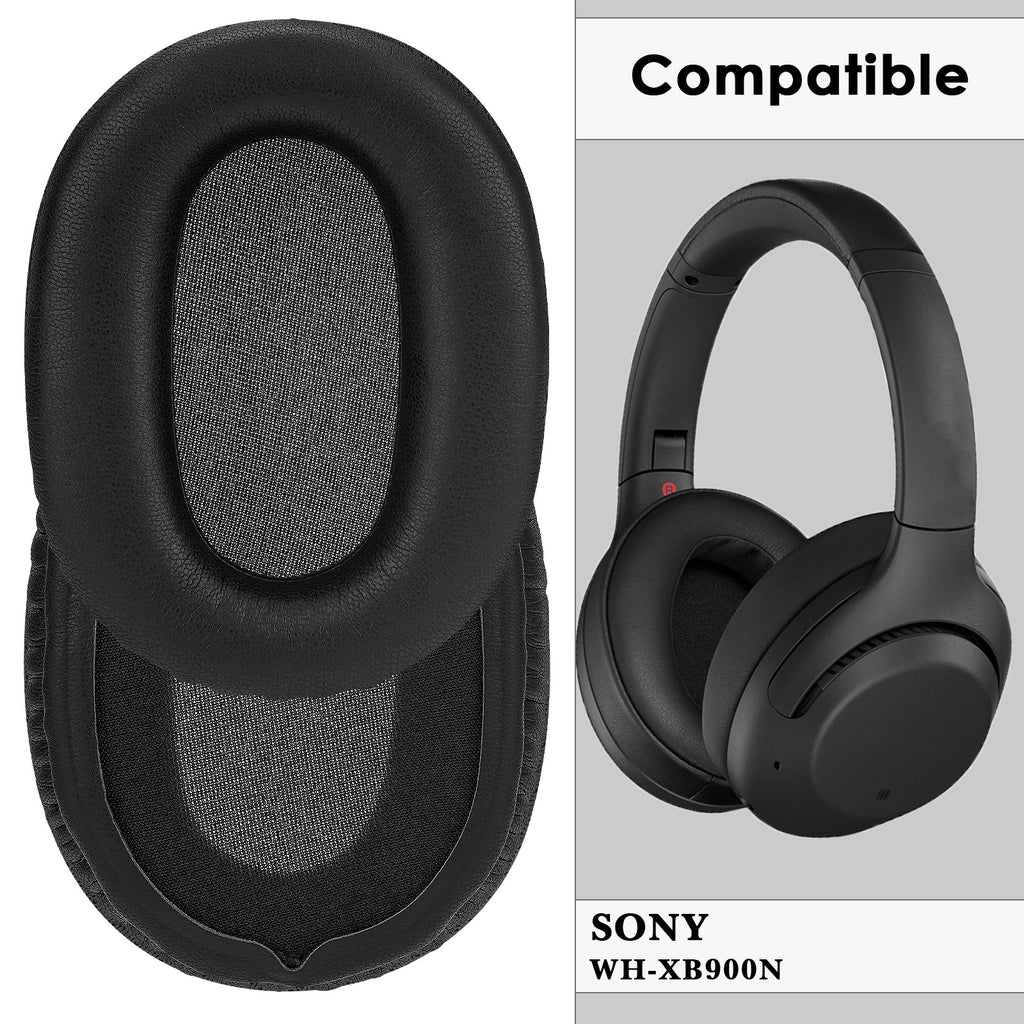 Replacement Ear Pads for SONY WH-XB900N Headphones, Headset Earpads ( Protein Leather/ Black)