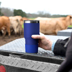 Linkidea Water Bottle Boot Compatible with YETI Rambler Travel Mug 20oz/30oz, Tumbler 20oz/30oz, Silicone Anti-Slip Water Bottle Bottom Sleeve Cover Protector (Navy Blue / 2 Pack)