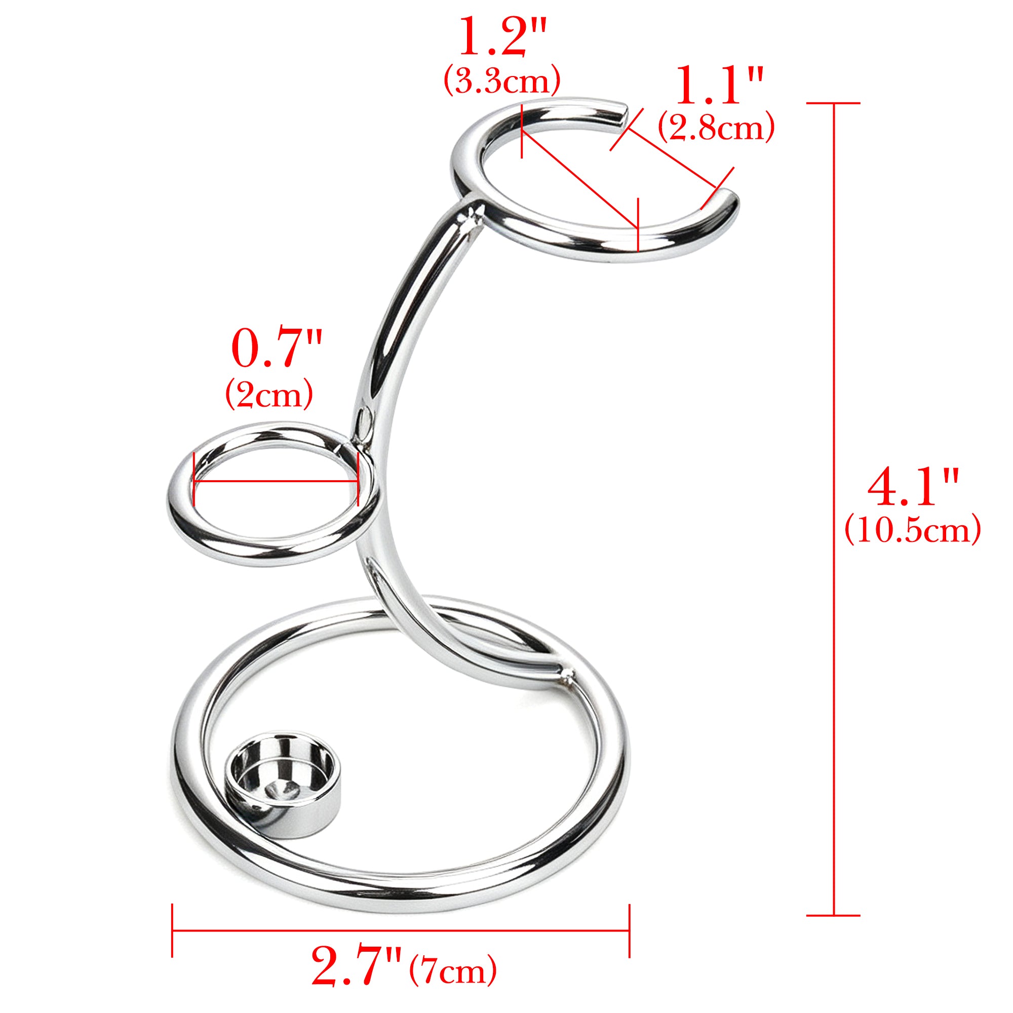 Linkidea Razor Stand, Safety Razor and Shaving Brush Holder for Shower, Compatible with Merkur 34CHD, 23C, Gillette NFL Series, Henson AL13, Vikings Blade Chieftain (Chrome Plated/Silver)