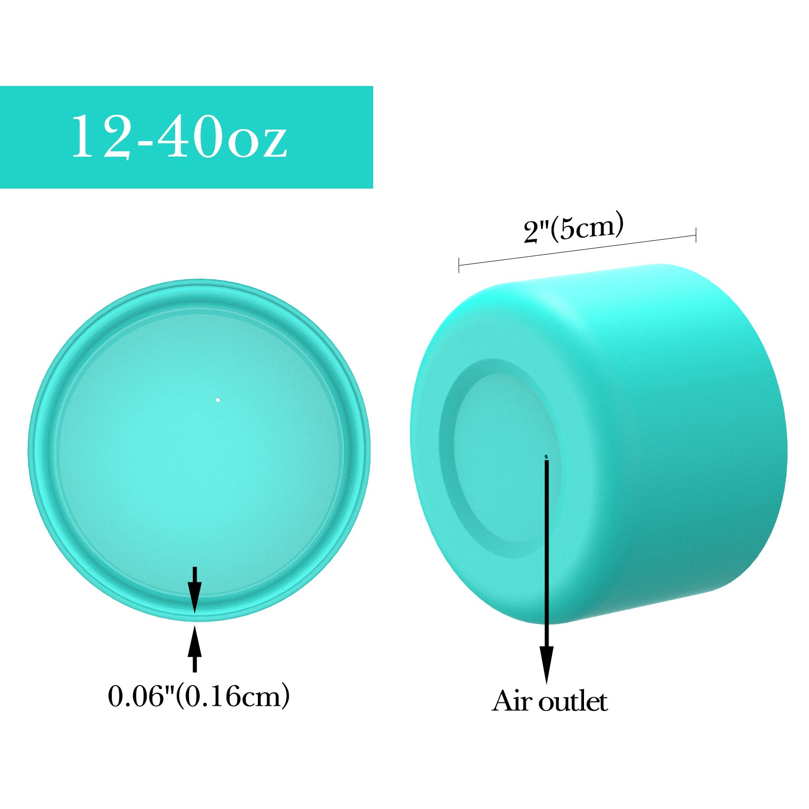 Linkidea 2 Pack Water Bottle Boot Compatible with Stanley Quencher H2.0 20oz/30oz/40oz, IceFlow Flip 20oz/30oz, Silicone Water Bottle Bottom Sleeve Cover Bumper Protector (Mint)
