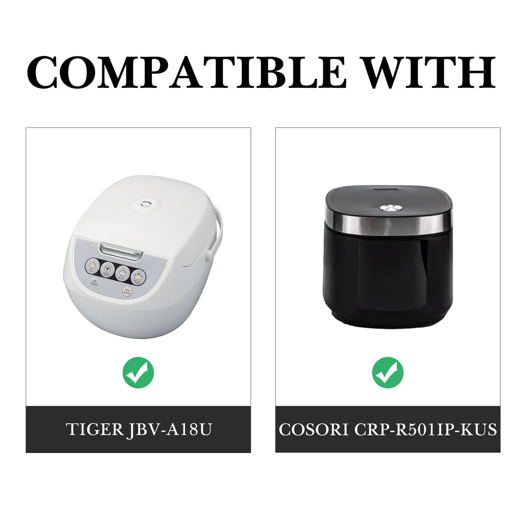 Linkidea Rice Cooker Aluminum Alloy Inner Pot Compatible with Tiger JBV-A18U-W, COSORI CRP-R501IP-KUS, Dishwasher Safe, Replacement Bowl