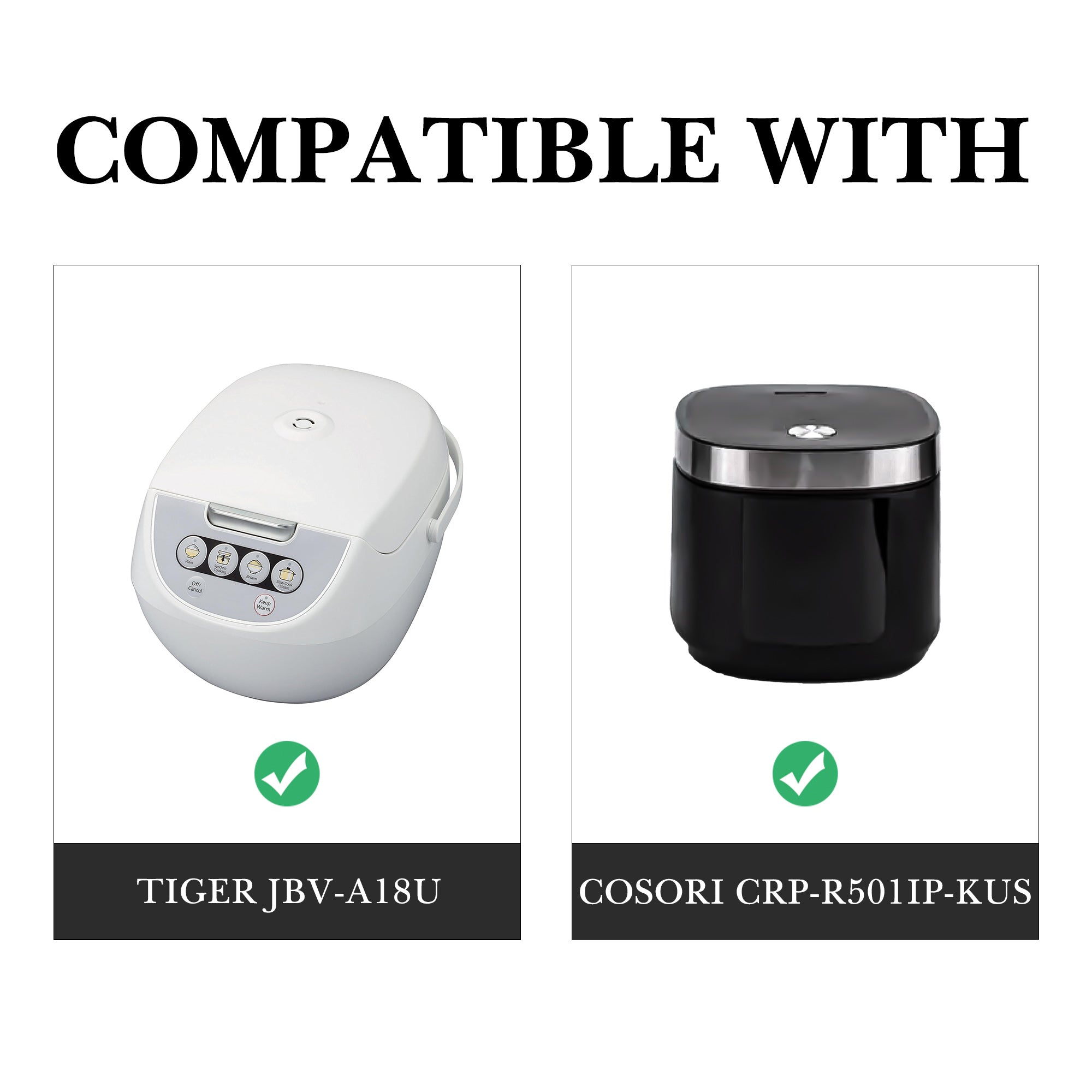 Linkidea Rice Cooker Aluminum Alloy Inner Pot Compatible with Tiger JBV-A18U-W, COSORI CRP-R501IP-KUS, Dishwasher Safe, Replacement Bowl