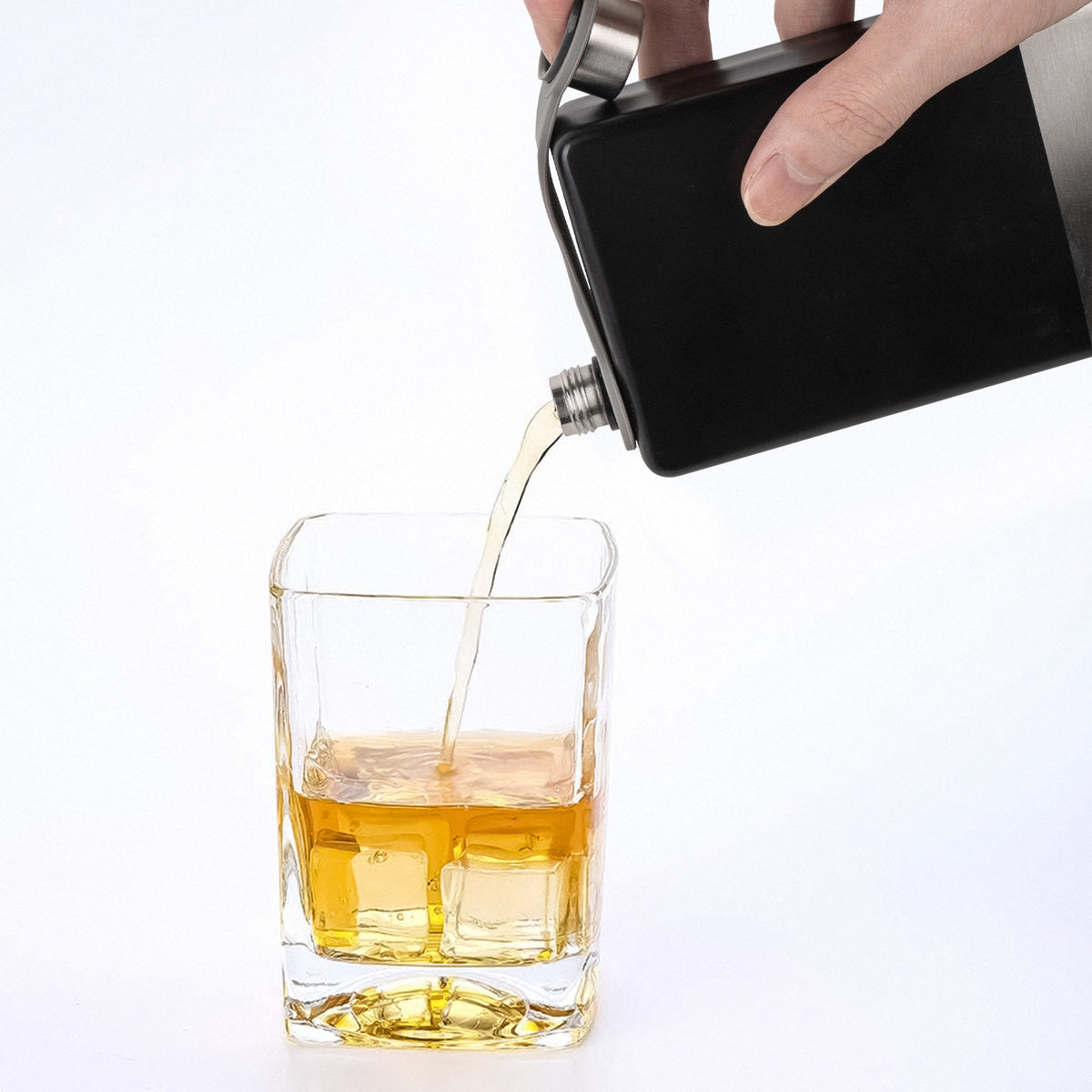Linkidea 9 oz Stainless Steel Flask for Liquor with Funnel, Leak-Proof Pocket Hip Flask for Whiskey, Bourbon & Alcohol, Outdoor Camping, Golf & Travel (Matte Black)