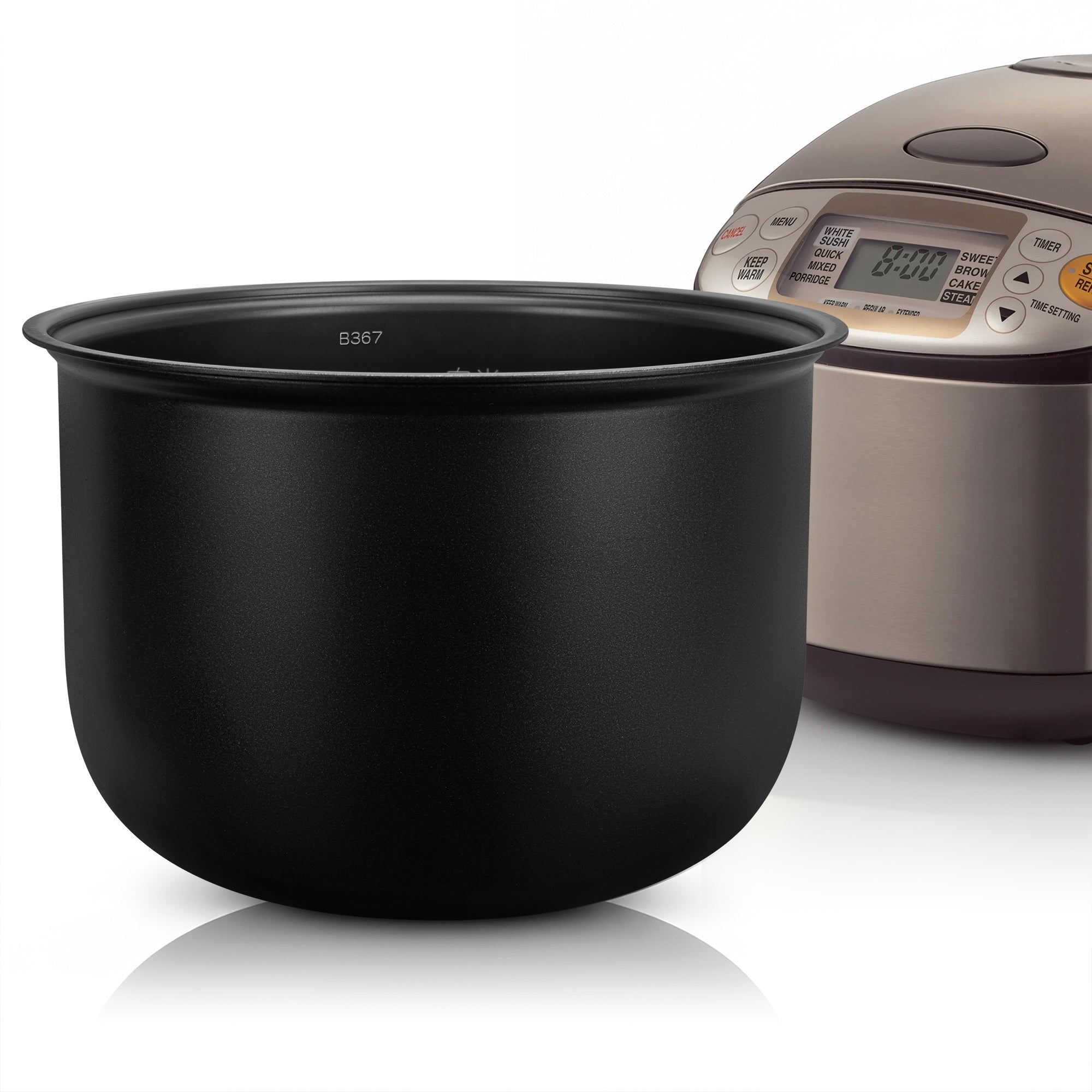 Linkidea Rice Cooker Aluminum Alloy Inner Pot Compatible with Zojirushi NS-TSC18, NL-AAC18, Dishwasher Safe, Replacement Bowl