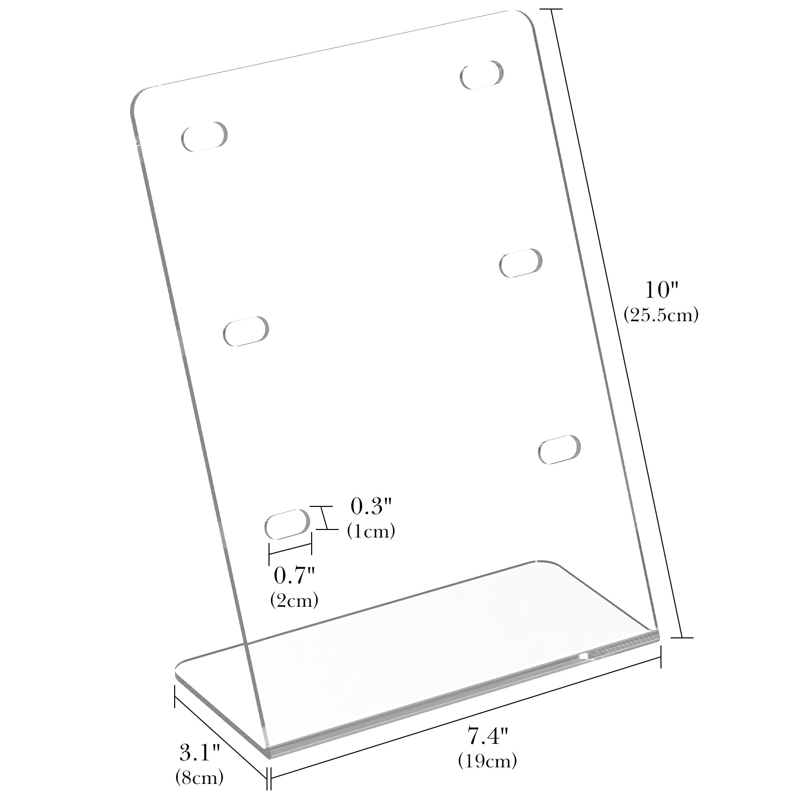 Extra Large Sunglasses Holder Stand, Clear Acrylic Eyewear Desk Display Organizer Compatible with Gucci GG0876S/GG0875S Balenciaga BB0201S/BB0166S