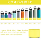 Linkidea 2 Pack Water Bottle Boot Compatible with Hydro Flask Wide Mouth 12oz/14oz/16oz/18oz/20oz, Silicone Bottle Bottom Sleeve Bumper Protector (Pineapple)