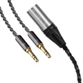 Linkidea Upgrade 6N Audio Cable for HIFIMAN Edition XS, SUNDARA, Arya, HE400SE, Ananda, Denon AH-D7200 Headphones, 4-Pin XLR to Dual 3.5mm Male Replacement Headphones Cord (4.9ft/1.5m)