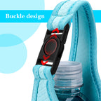 Linkidea Plastic Bottled Water Sleeve with Carry Strap Compatible with 16.9/20 Fl Oz Lifewtr, Smartwater, Portable Disposable Water Bottle Cover Holder for Outdoor, Light Blue