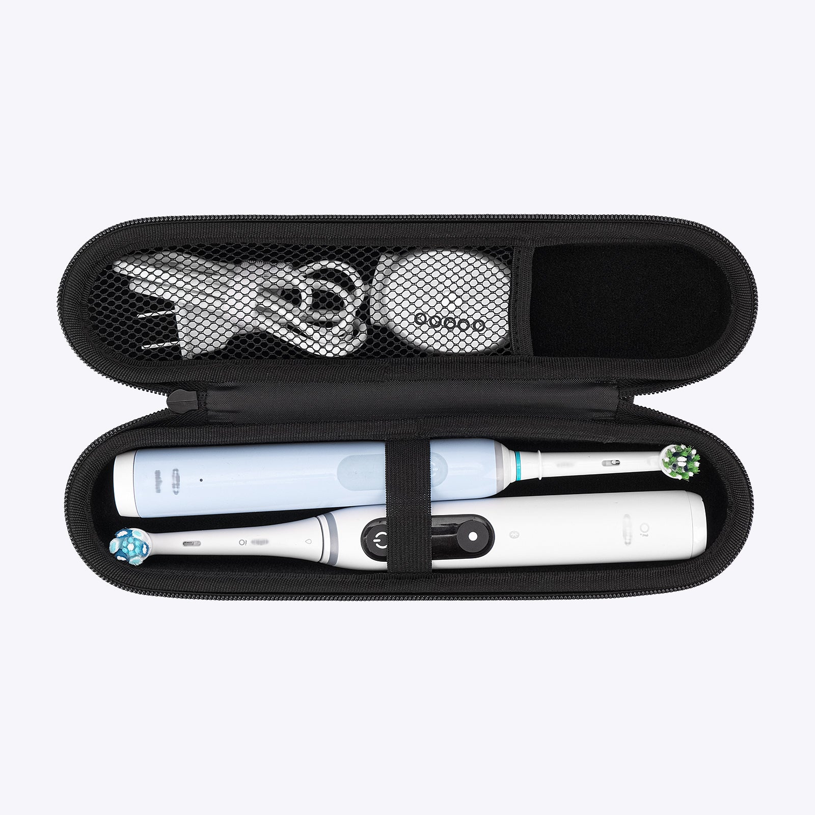 Linkidea Large Electric Toothbrush and Toothpaste Travel Case, Hard Shell Dual Powered Brushes Bag with Toothpaste Storage, Compatible with Oral-B, Spinbrush Pro, Philips Sonicare