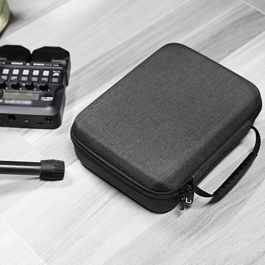 Linkidea Hard Shell Travel Case Compatible with Zoom G1X FOUR, B1X FOUR, A1X FOUR, Guitar Bass Multi-Effects Processor (Dark Grey)
