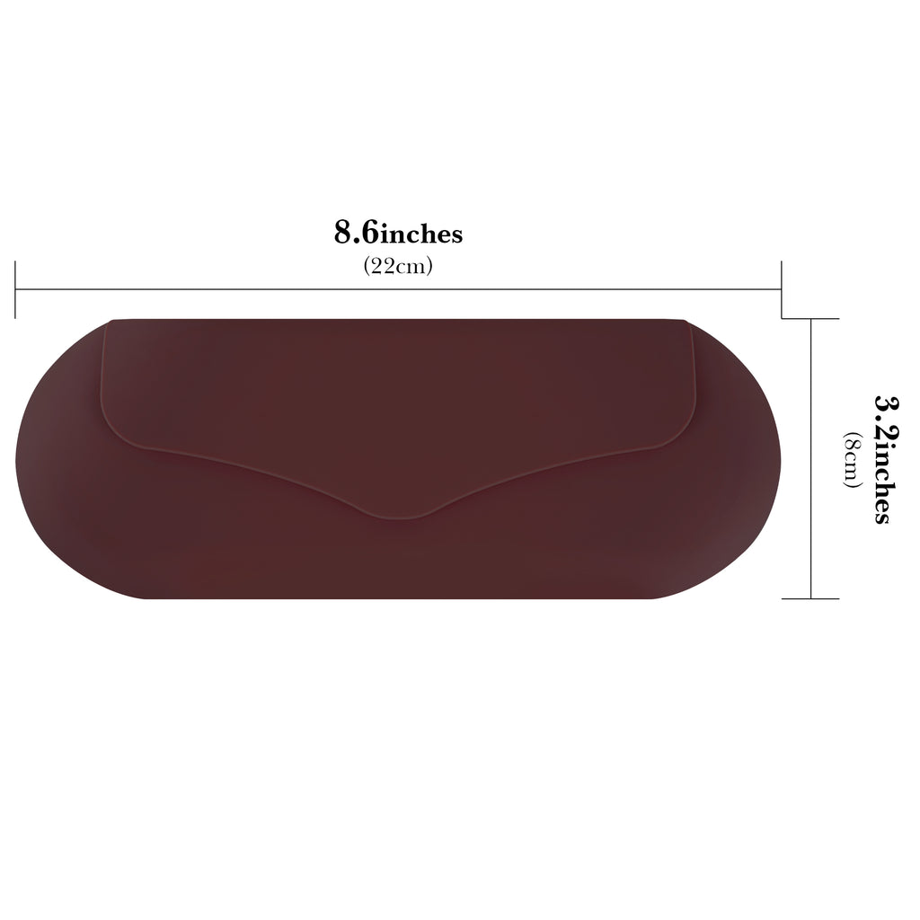 Linkidea Manual Toothbrush Toothpaste Travel Case, Compatible with Colgate ExtraClean, Oral-B CrossAction, Silicone Carrying Bag with Magnetic Snap, Portable Protective Storage Box (Brown)