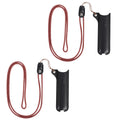 Linkidea 2 Pack Vegan Leather Mini Portable Lanyard Case, Anti-Lost Storage Pouch, Compatible with Small Electronic Pens (Black)