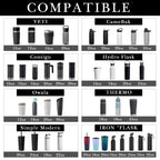 Linkidea 2 Pack Vegan Leather Water Bottle Boot Compatible with Contigo Byron 16oz, Owala FreeSip Twist Bottle 18oz, SM, Universal 2.7"(6.8cm) - 2.9"(7.3cm) Bottle Bottom Bumper Protector