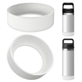 Linkidea 2 Pack Water Bottle Boot Compatible with YETI Rambler Jr. Kids 12oz, Rambler Bottle 12oz/18oz, Yonder 20oz, Silicone Anti-Slip Bottle Bottom Bumper Protector (White)