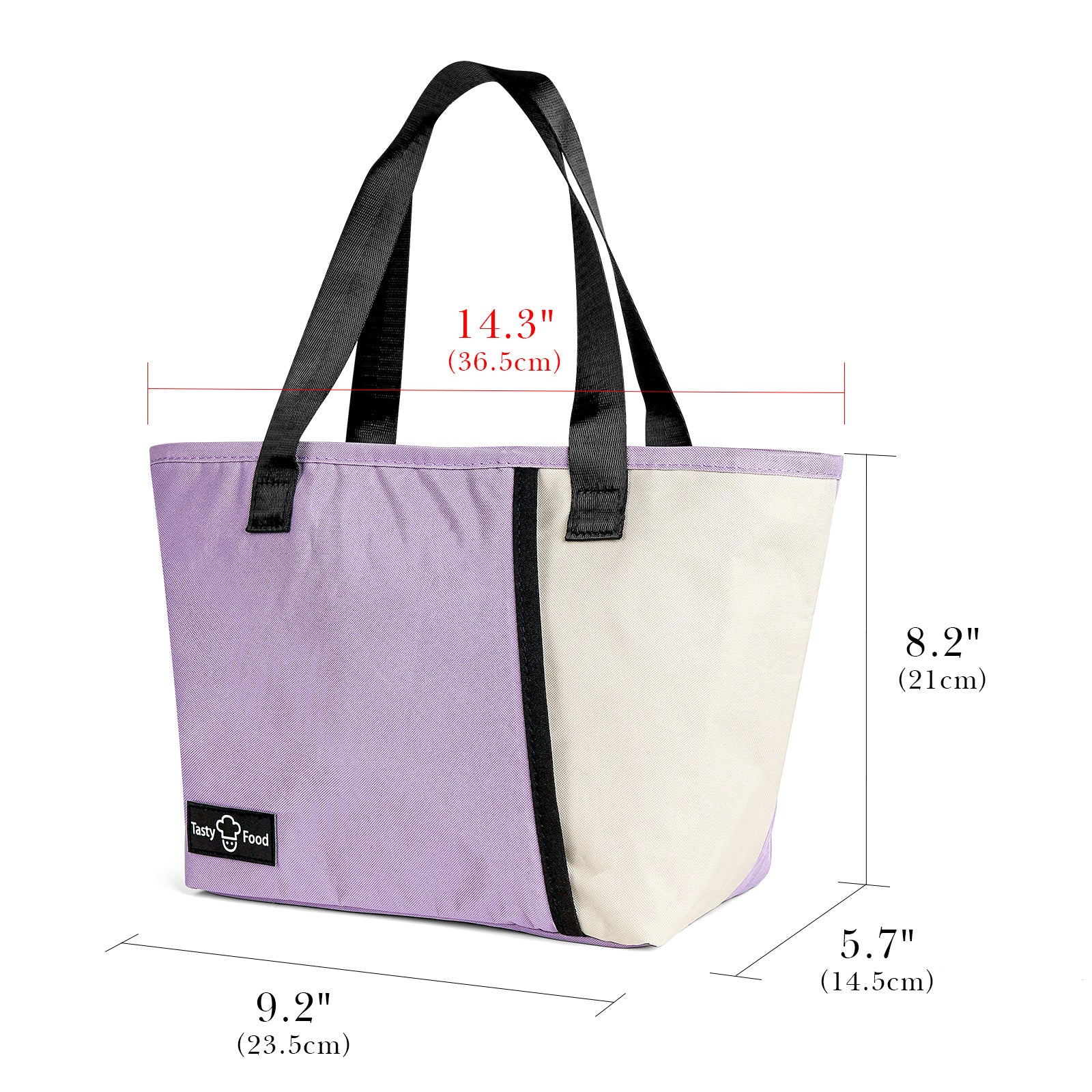 Linkidea Insulated Lunch Bag, Reusable Lunch Tote Bag with Zipper for Men & Women, Insulated Lunch Box Bag with Hand Strap Compatible with Bentogo, Iteryn, Bentoheaven, Ello, Natraprow (Purple)