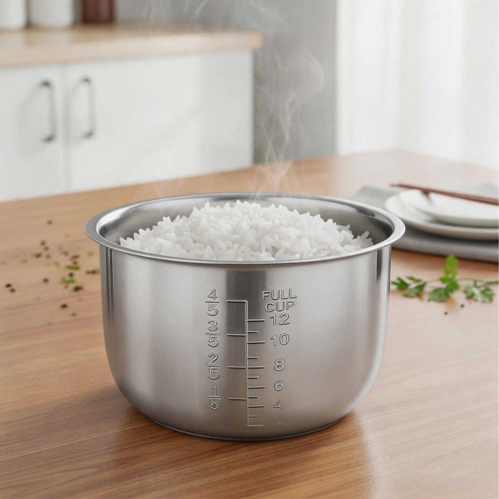 Linkidea Rice Cooker Stainless Steel Inner Pot Compatible with Instant Pot Duo 7-in-1, Dishwasher Safe, No Coating Replacement Bowl