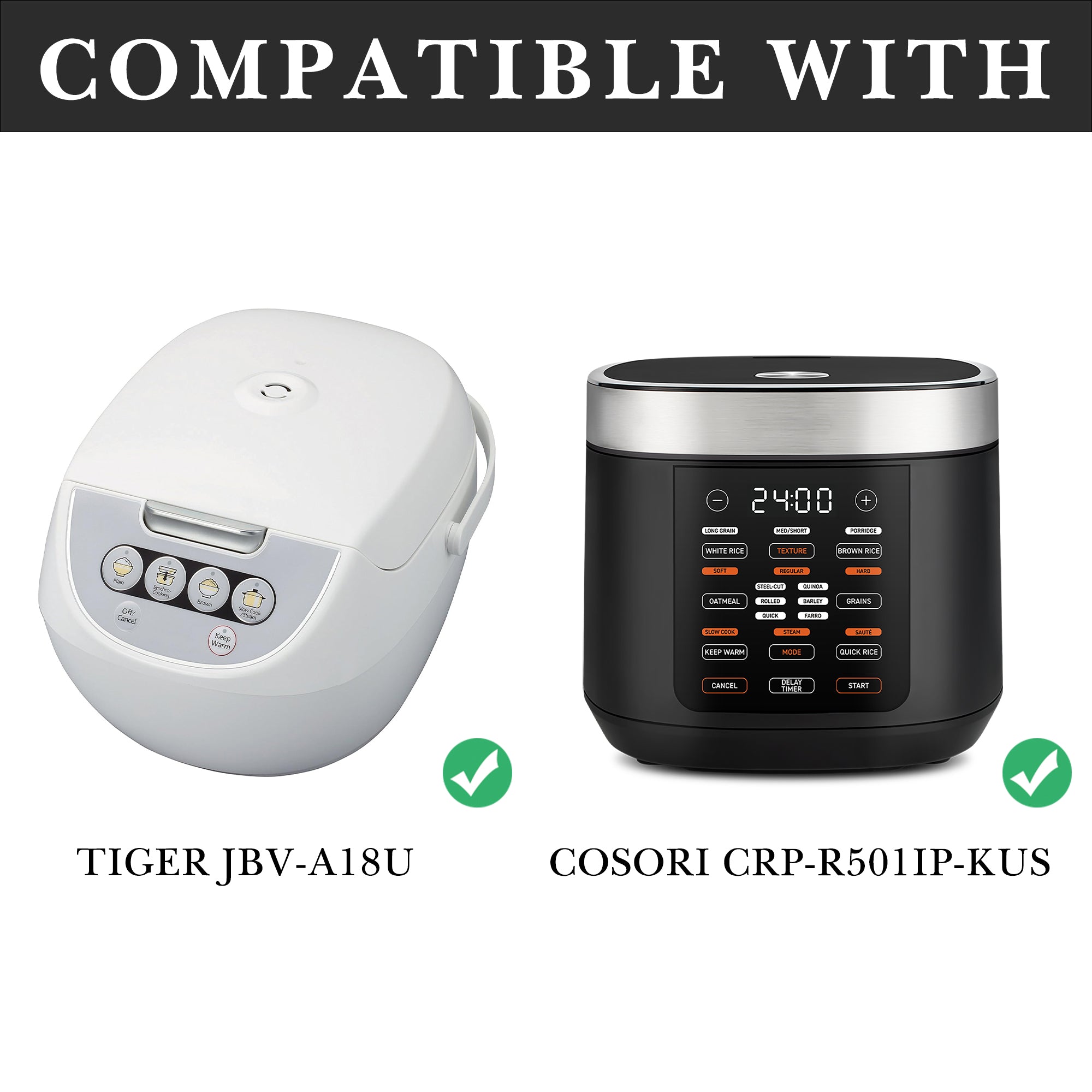 Linkidea Rice Cooker Aluminum Alloy Inner Pot Compatible with Tiger JBV-A18U-W, COSORI CRP-R501IP-KUS, Dishwasher Safe, Replacement Bowl