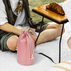 Linkidea Insulated Food Jar Storage Bag, Portable Drawstring Wrap with Hand Strap, Lunch Box Carrier for Food Can, Compatible with Thermos 24 oz & Simple Modern 16 oz & Stanley 18 oz (Pink)