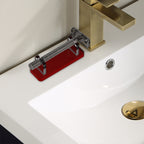 Linkidea Acrylic Razor Stand Holder for Men, Bathroom Organizer Easy to Clean, Compatible with Long Handle Safety Razors Viking Blade Chief, MK-23C, Henson AL13, Shaving Revolution (Red)