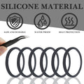 Linkidea 6 Pack Water Bottle Gasket Replacement Compatible with Stanley Quick Filp GO 24oz/36oz Waterbottle, Silicone O Ring Leak Proof Rubber Seal with Tweezer for Bottle Lid, Black