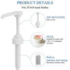 Linkidea 2 Pcs Laundry Detergent Pump Dispenser, 360° Rotating Pump Head Fits 1.45'' - 1.5'' Standard Neck, Compatible with Tide Ultra Oxi, Gain Original, Kirkland Ultra Clean, Downy Soft