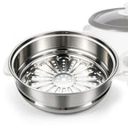 Linkidea Stainless Steel Steamer Basket Insert Compatible with CUCKOO CR-0601C 6-Cup Rice Cooker, Steaming Rack Tray for Vegetables, Dumplings, Fish & More