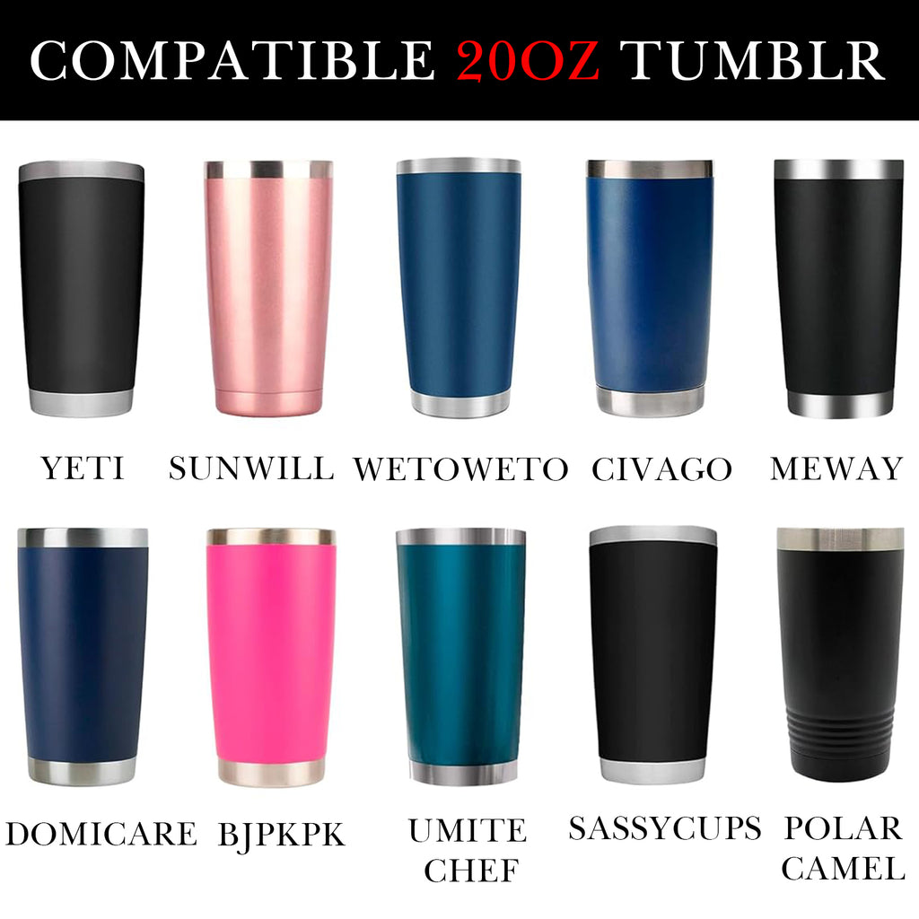 Linkidea 20oz Tumbler Lid Compatible with YETI Rambler, SUNWILL, WETOWETO, 4 Pack Replacement Spill Proof Lids for 3.2" Cup Mouth