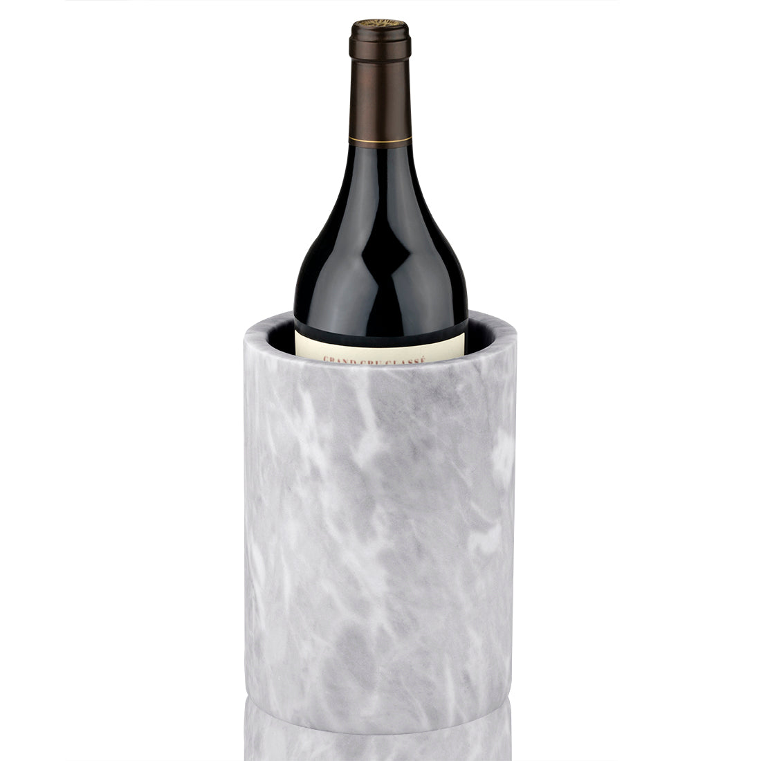 Linkidea Natural Marble Wine Cooler, Elegant Wine Insulation Bucket for Bottles, Gift for Wine Enthusiasts, Ideal for Gatherings and Events (White)