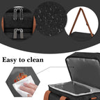 Linkidea Lunch Box Bag, Insulated Lunch Bag with 2 Layers for Food Jar and Lunch Box Storage, Oxford Reusable Lunch Tote Bag (Black)