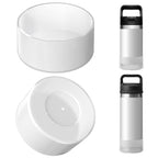 Linkidea Water Bottle Boot Compatible with YETI Rambler Jr. Kids 12oz, Rambler 12oz/18oz, Yonder 20oz/25oz, Silicone Anti-Slip Bottle Bottom Sleeve Bumper Protector (Clear White / 2 Pack)
