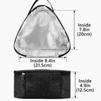 Linkidea Large Capacity Snack Bags, Thermal Insulated Cooler Tote Bag for Fruit, Leak-proof Portable Food Storage Accessories Fits Picnic, Camping (Black)