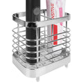 Linkidea Electric Toothbrush Holder, Stainless Steel Vanity Toothpaste Stand, 2 Slots Countertop Organizer Compatible with Oral-B iO Series, Spinbrush Pro 7AM2M (Silver)