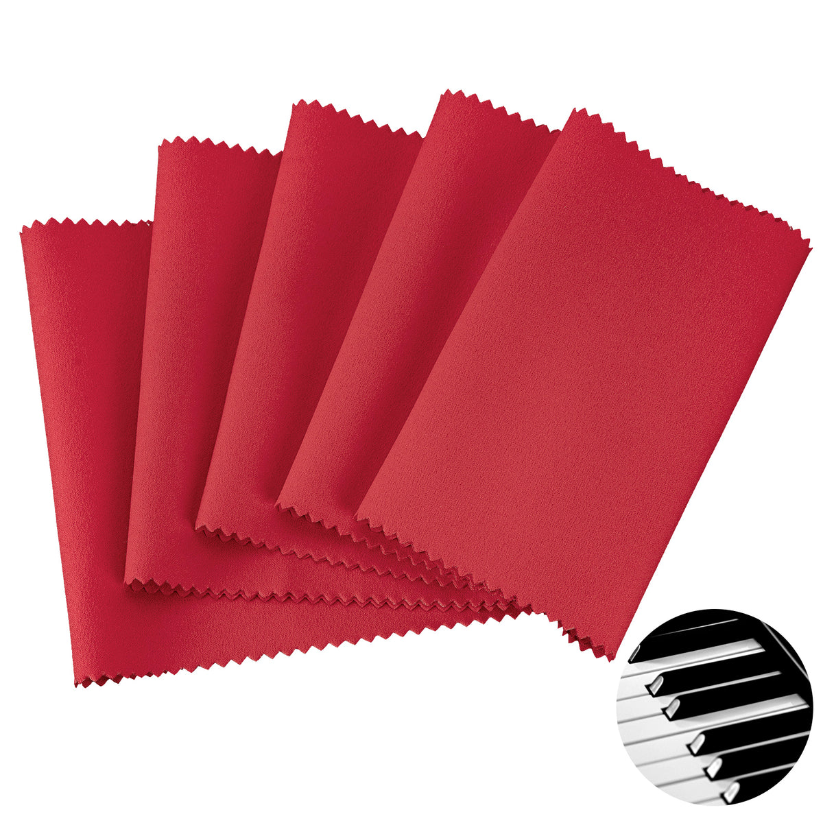 Linkidea Piano Keyboard Anti Dust Key Cover, Fabric Key Cover Cloth Soft Dustproof for 88 Keys Acoustic & Digital Piano and Electronic Keyboard (Red)