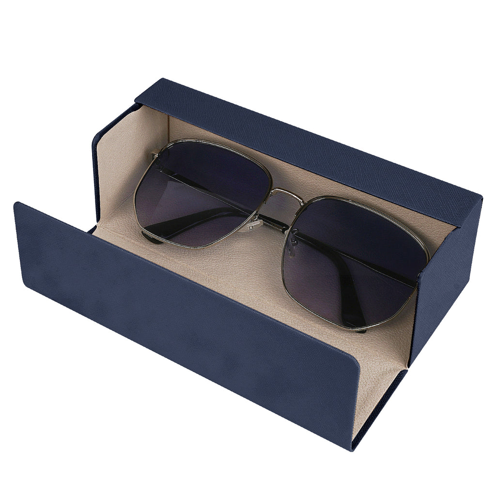 Extra Large Hard Shell Sunglasses Case, Oversized Sun Glasses Storage Organizer Compatible with Carrera 1052/S/274/S/Champion QUAY NOTORIOUS/IN PURSUIT/MAIN CHARACTER (XXL/Blue)