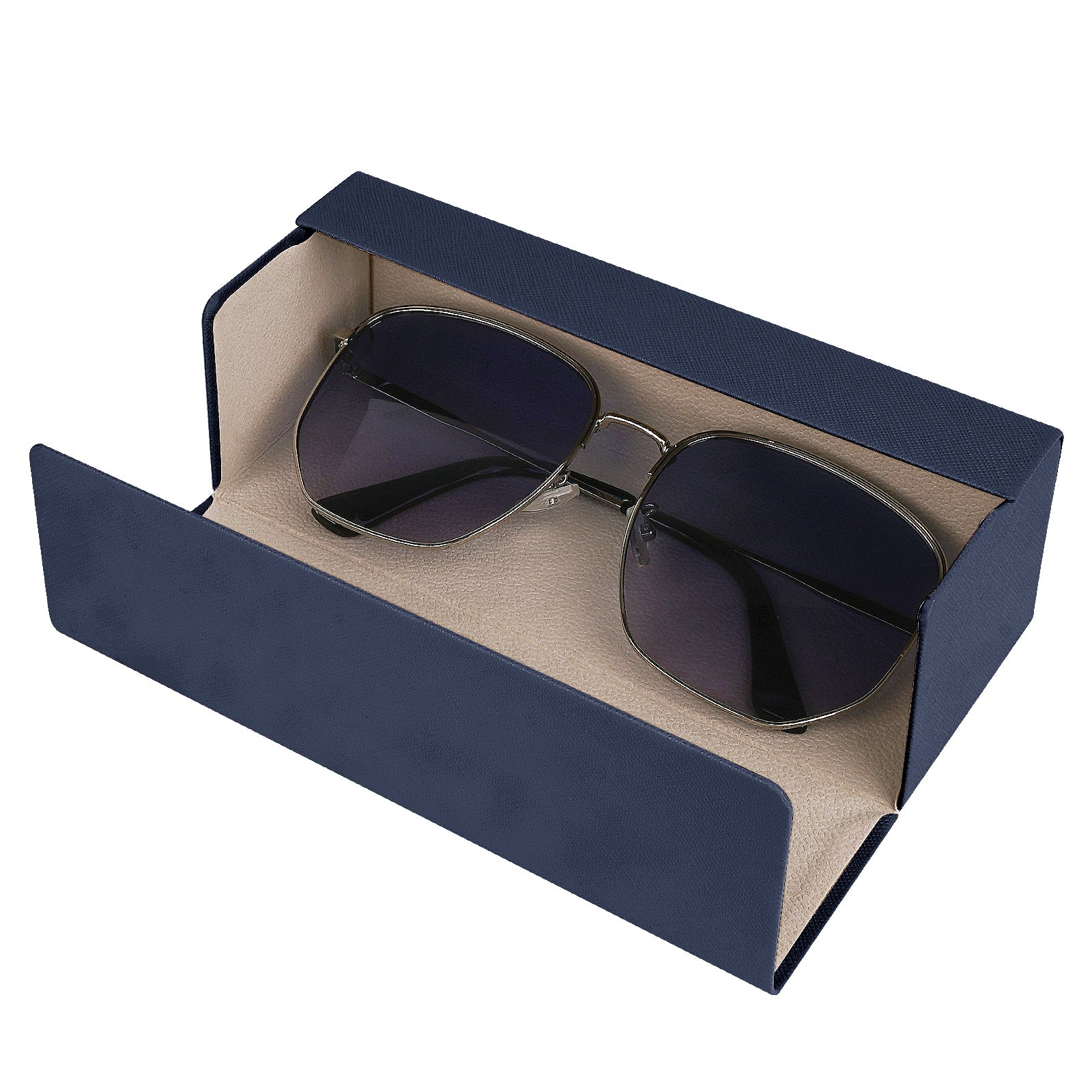 Extra Large Hard Shell Sunglasses Case, Oversized Sun Glasses Storage Organizer Compatible with Carrera 1052/S/274/S/Champion QUAY NOTORIOUS/IN PURSUIT/MAIN CHARACTER (XXL/Blue)