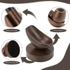Linkidea Ebony Wood Smoking Pipe Stand, Portable Tobacco Pipe Holder Rack for Men, Wooden Rest Compatible with Most Pipes, Classic Smoking Accessories