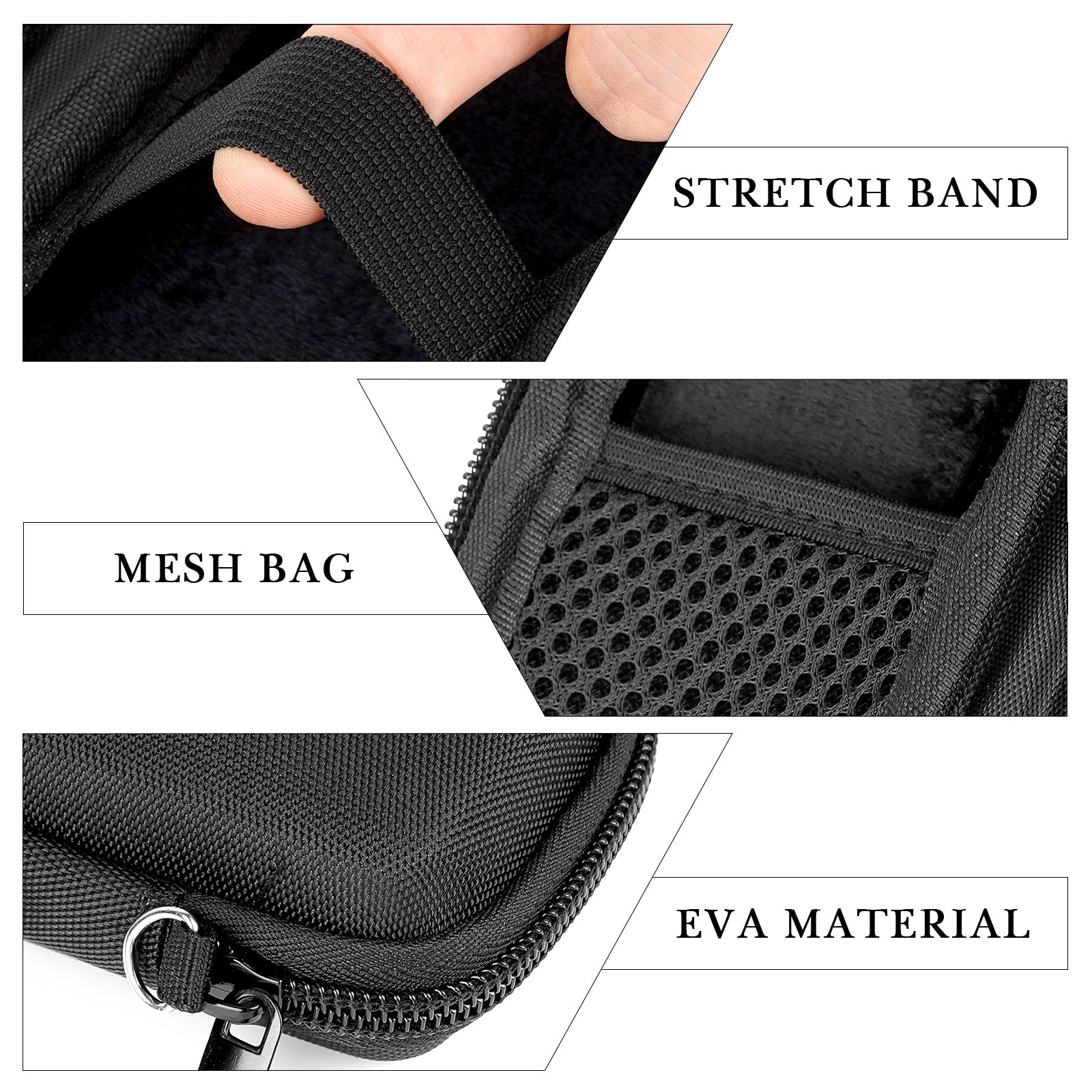 Linkidea Hard Travel Shaver Case, Protect Mini Electric Shaver Storage Bag, Electric Razor Case Compatible with Braun M60, M90 (Black)
