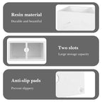 Linkidea Countertop Toothbrush Holder for Bathroom, Resin Brush Stand for Electric Toothbrush and Toothpaste, Organizer Compatible with Oral-B iO Series, Philips Sonicare, Aquasonic(White)