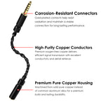 Linkidea 4.4mm Balanced Male to 2.5mm Female Headphone Adapter Cable, Silver-Plated Copper Audio Converter for HiFi DAC, DAP & Headphone Amplifier, 15.5cm