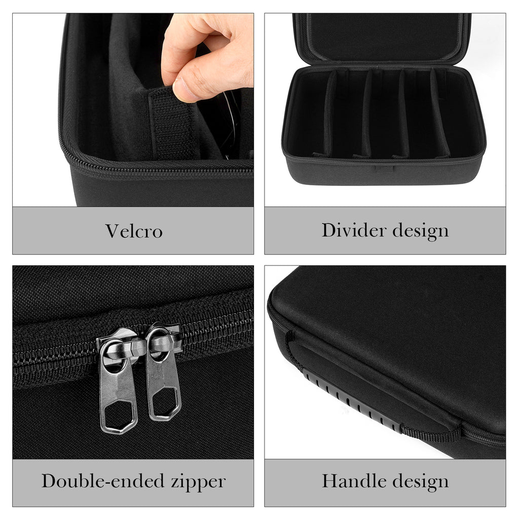 Extra Large Hard Shell Sunglasses Case, 8 Slot Oversized Eyewear Travel Storage Bag Organizer Compatible with Oakley W0OO9465VE W0OO9471 W0OO9455M RayBan RBS0101S RB4098 RB3825