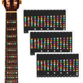 Linkidea Guitar Fretboard Stickers, Chord Learning Tools, Color Coded Note Stickers for Acoustic and Electric Guitars (Colorful) 3 Pack